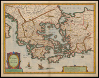 Greece = Ελλας Revised by John Speed.