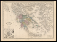 Grèce Moderne dressée par A. H. Dufour ; Gravée par Ch. Dyonnet ; la lettre gravée par Delêtre.