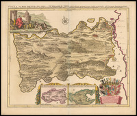 Insula Samos Polycratis Reg. et Pythagorae Phil. patria ferax gregum terraeq. fictilis, prout hodié sub Turcarum dominio incolitur / Fec. et Exc. Petr. Schenk.