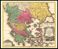 Græcia Nova et Mare Ægeum s[ive] Archipelagus in qua Mappa Macedonia, Albania, Epirus, Thessalia Et Morea, cum circumiacentibus Insulis Corcyra, Cephalonia, Zacynthos, Stalimene, Metelino, Chios distinctae exhibentur / opera et sumptibus Tobiæ Conradi Lotteri.