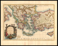 Carte de la Grece ou Turquie d'Europe par Guil. Delisle ; Reveu et Augmentée par Dezauche.