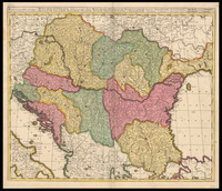 Hungaria Generalis divisa in proprie dictam Hungariam, Principatum Transylvaniam, Regiones Dalmatiae, Sclavoniae, Moldaviae, Valachiae, Bulgariae, Croatiae, Bosniae, Serviae, Romaniae et Bessarabiae / Venundantur â Gerardo et Leonardo Valk.