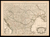 Carte de la Hongrie et des pays qui en dependoient autrefois par Guillaume de l'Isle ; Gravé par Liebaux le fils.