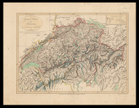 General-Charte der Schweiz in XIX Cantone abgetheilt / Gez. u. gest. v. J. Scheurman.