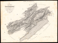 Canton de Neuchatel Dressé par Th. Duvotenay, Géographe au Dépot de la Guerre, Elève de M. Lapie. Bènard Script. Gravé par C. Dyonnet.