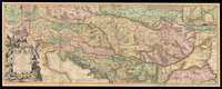 Cours du Danube Depuis sa source, Iusqu'a ses Embouchures ou sont partie de l'Empire D'ALLEMAGNE; et des Estats qui ont este ou qui sont encore de l'Empire des TURCS en Europe avec partie des estats de la Serme Republique de Venise / Dresseé Par le P. Coronelli. corrigée et augmentée par le Sr. Tillemon ; I.B. Nolin.