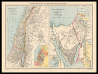 Modern Palestine, the Suez canal & Sinai Peninsula / The London Geographical Institute.