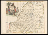A map of the Holy Land divided into the XII Tribes of Israel wherein is exactly mark'd ye travels of Iesus Christ.
