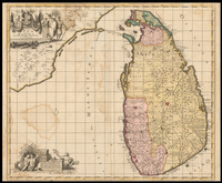 Insula Ceilon et Madura, exactissimè delineate et nuperrimè edita per R. and J. Ottens.