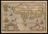 Zee-Caerte van Engelants Eijndt, Also hem tselfde Landt verthoont beginnende van Sorlinges tot Pleijmondt = Finis Angliae orae maritimae descriptio = Carte Marine de Engelants eynd Doer Lucas Iansz Wagenaer.