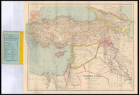 Turkey, Syria and Iraq (Mesopotamia) with Transcaucasia Authentic Imperial maps.