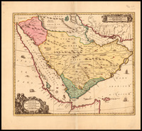 Arabiae Felicis Petraeae et Deserta nova et accurata deliniatio / Apud P. Schenk et G. Valk.