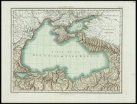 Carte de la Mer Noire ou Kara Degniz Gravé par P.F. Tardieu.