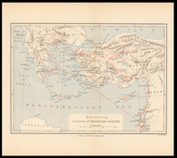 Map showing St. Paul's 2nd missionary journey.
