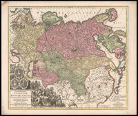 Spatiosissimum imperium Russiae Magnae iuxta recentißimas Observationes Mappa Geographica accuratißime delineatum opera et sumptibus Matthaei Seutteri.