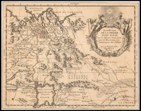 Nouvelle carte de la Siberie et du Kitay avec les differentes routes qu'ont tenües les Moscovites et les Tartares pour aller a la Chine.