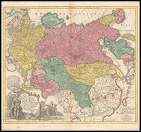 Spatiosissimum imperium Russiae Magnae iuxta recentißimas Observationes Mappa Geographica accuratißime delineatum opera et sumptibus Tobiae Conradi Lotteri.