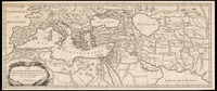 Carte Des Quatre Grandes Monarchies, des Aßiriens, des Perses, des Grecs, et des Romains Dressée pour bien entendre l'Histoire Sainte, l'Histoire Prophane, et Particulierement Celle de Flavius Joseph.