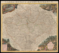 Le Royaume De Boheme, divisée en Ses Douze Cercles Carte Reduite sur celle de 25 Feuilles / Par Müller ; I. Condet s.