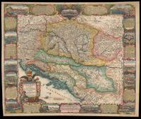 Danubii Fluminis Pars media In Qua Hungaria, Sclavonia, Bosnia, Croatia, Dalmatia et Servia cum vicinis aliis regionibus accuratè describuntur / á Gottf: Iac: Haupt Calcogr[apho].