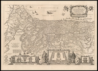 Perigrinatie ofte veertich-Iarige reyse der kinderen Israëls, Uyt Egypten door de Roode zee / A van den Broeck fecit C. J. Visscher excud.