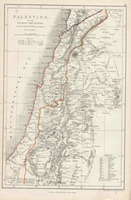 Palestine and the adjacent part of Syria; as divided under the Turkish government / By W. Hughes Printed from stone by Standidge & Co London.