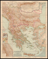 Die Balkan Halbinsel in 4 Blättern Türkei, Romänien, Griechenland, Serbien, Montenegro, Bulgarien / Dr. C. Vogel ; bearbeitet von B. Domann ; Gestochen von E. Kühn u. Weiler.