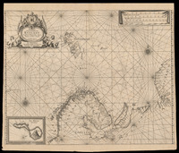 Pascaart van de Zee-Custen van Ruslant Laplant, Finmarcken Spitzbergen en Nova Zemla. Nu Nieulycx wtgegeven / Door Abraham Ransden woonende by Ian Hendricksen Inde langhge ljnstraet.