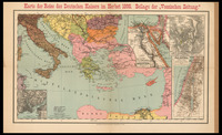 karte der Reise des Deutschen Kaisers im Herbst 1898 / Lith und druck von Carl Flemming Verlag buch - und kunstdruckerei, A-G Glogau.