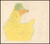 ישראל - מפת חלוקה אדמיניסטרטיבית מחוזות, נפות ותחומי רשויות מקומיות.
