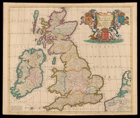 Novissima et Accuratissima Totius Angliae, Scotiae et Hiberniae Tabula Auctore Theodoris Danckerts.