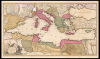 La Mer Mediterranée divisée en ses Principales Parties ou Mers / par G. Valck.