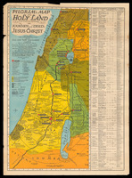 Pilgrim's map of the Holy Land : for biblical research the journey's and deed's of Jesus Christ / compiled by Th.F.Mathesy.