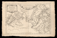 Carte générale des découvertes de l'Amiral de Fonte Et autres navigateurs Espagnols, Anglois et Russes pour la recherche du passage a la Mer du Sud / Par Mr. De l'Isle.