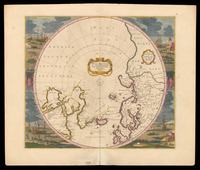 Poli Arctici, et circumiacentium terrarum descriptio novissima Per Fredericum de Wit.