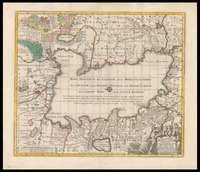 Nova et accuratissima Maris Caspii hactenus maximam partem nobis non satis cogniti ac Regionum adiacentium Delineat / iussu Invictissimi Principis Petri Alexii Filii Magni Russorum Imper. ingenti labore et max. sumptib[us] perfecta et ex Autograph. in lucem edita per Matth. Seutter. C.M.G.