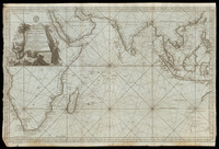 Carte Réduite De L'Ocean Oriental ou Mer Des Indes Pour Servir Aux Vaisseaux Du Roy / Dressée au Dépost des Cartes et Plans de la Marine Par ordre de M. De Machault. Par Bellin.