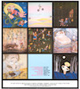 כרזה הכוללת תדפיס של 9 ציורים של אמנים שנתרמו עבורבית החולים רוקח, תל אביב. כולל איור של רות צרפתי "הנסיכה והעדשה", בו מתוארת נערה שוכבת מכוסה במיטת שינה מהודרת.