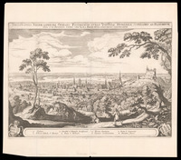 Topographia Regiae Liberaeq Civitatis Posoniensis Vulgo Pressburg Hungariae Superioris Ad Danubium sita cum Adiacenti Castro ubi Sacra Regni Hungariae Coronoa Conservatur