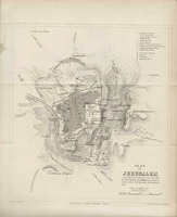Plan of Jerusalem : According to the original survey made in 1841, by Lieutts Aldrich and Symonds, Royal Engineerswith correction of the SW angle of the Temple wall 1852 / C.W.M. Van De Velde W. & A. K. Johnston.