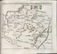 Tabula geographica Tribus Iuda, Beniamin, Dan, et Simeon.