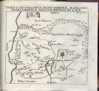 Tabula geographica Tribus dimidiae Manassis trans Iordanem, Zabulon, Naptali, et Aser.