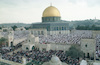About 300,000 faithful Moslems gathered on Friday to pray the Ramadan Holiday at the Mosque of El Aksa and Omar in the old City of Jerusalem.