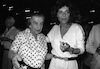 Actress Anne Bancroft is shown around Kibbutz Revivim by Golda Meir, whom she is to portray in the Broadway production "Golda" - play by William Gibson based on Mrs. Meir's "My Life".