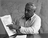 Ariel Sharon in his office as Defence Minister – הספרייה הלאומית