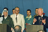 Prime Minister Yitzhak Rabin and PLO Chairman Yasser Arafat agreed on November 8, 1994 to speed up the process of Palestinian autonomy as outlined by the Declaration of Principles and the Cairo Agreement, Meeting at the Erez Checkpoint at the entrance to the Gaza Strip, the two leaders - in their ninth public meeting - took several new steps to hand over administrative, powers in territories outside Gaza and Jericho in the fields of health and taxation.