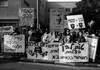The Kibbutz Mizra members demonstrating against the religious law prohibiting to sell pork meet in Israel – הספרייה הלאומית