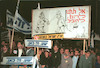 Police estimated at 50,000 of participants at the 16th March 1994 demonstration against government policy on the peace process at Tel Aviv's municipal Plaza.