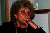 Education Minister Shulamit Aloni holding a press conference with the foreign media – הספרייה הלאומית