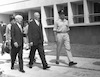German President, Konrad Adenhauer leaving the airport – הספרייה הלאומית